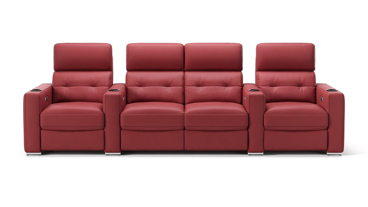 Leder 4-Sitzer Kinosofa Partnersitz BARI