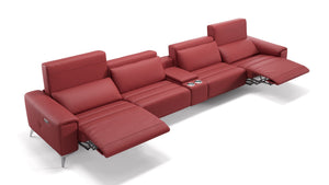 Leder 4-Sitzer Kinosofa BELLA