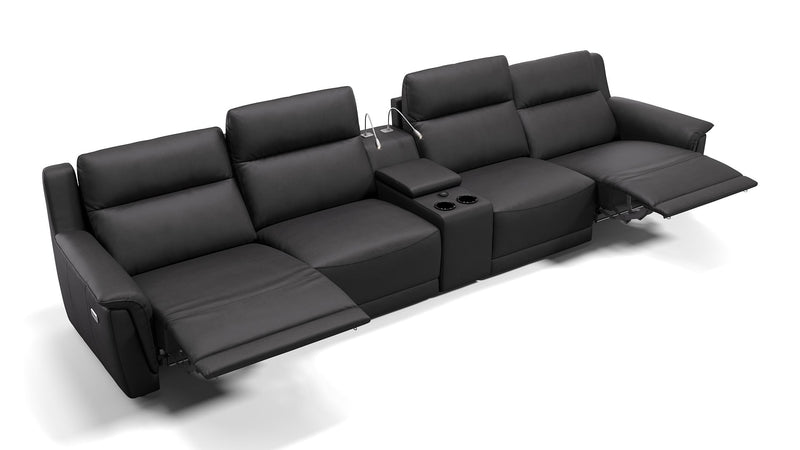 Leder 4-Sitzer Kinosofa mit  Relaxfunktion MALITO