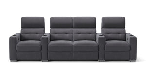 Stoff 4-Sitzer Kinosofa Partnersitz BARI