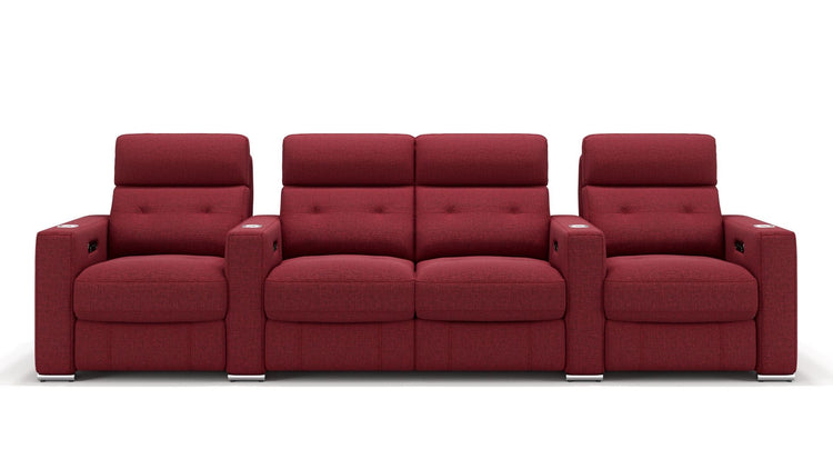 Stoff 4-Sitzer Kinosofa mit zwei Mittelkonsolen MATERA
