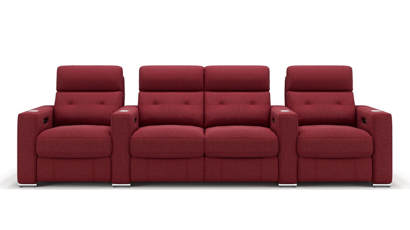 Stoff 4-Sitzer Kinosofa mit zwei Mittelkonsolen MATERA