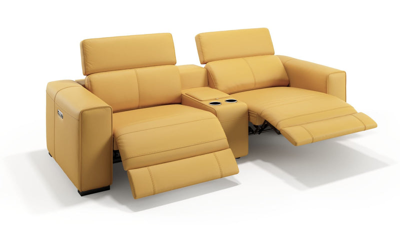 Leder 2-Sitzer Kinosofa mit einer Mittelkonsole BOVINO