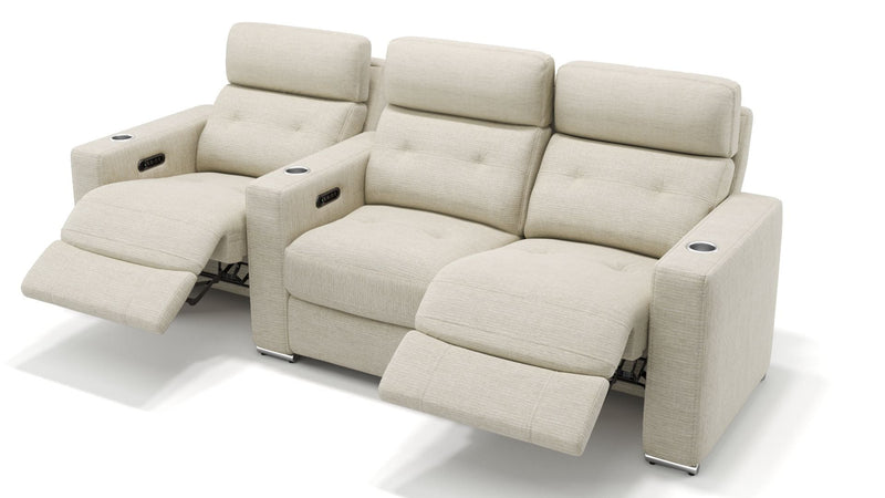 Stoff 3-Sitzer Kinosofa mit einer Mittelkonsole MATERA