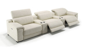 Stoff 3-Sitzer Kinosofa mit zwei Mittelkonsolen SORA