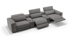 Stoff 3-Sitzer Kinosofa mit zwei Mittelkonsolen BOVINO