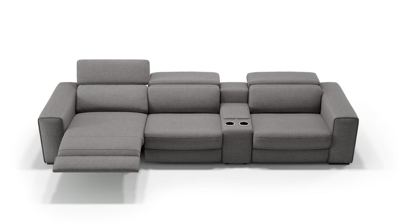Stoff 3-Sitzer Kinosofa mit einer Mittelkonsole BOVINO