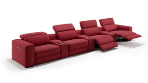 Stoff 4-Sitzer Kinosofa mit drei Mittelkonsolen BOVINO