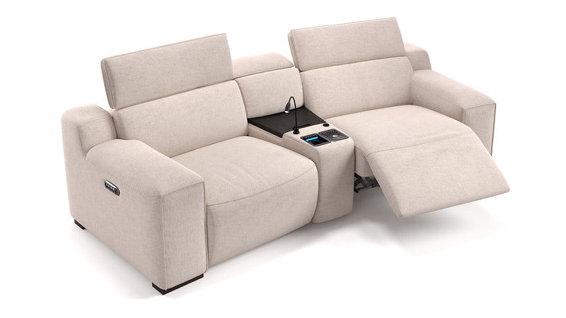 Stoff 2-Sitzer Kinosofa mit einer Mittelkonsole LORETO